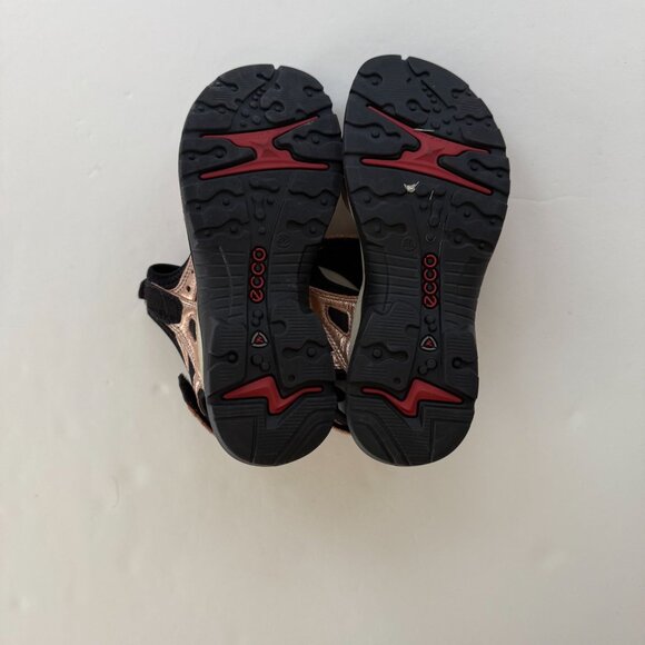 Ecco Womens Rose Gold Hiking Adjustable Strappy Sandals Size 7 Comfort - Picture 5 of 6